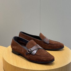 페레가모 FERRAGAMO 남성 스웨이드 로퍼 FM08755