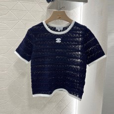 샤넬 CHANEL 여성 니트 반팔 CL0758