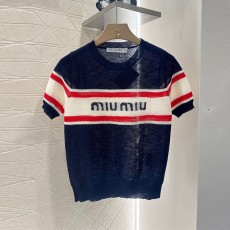 미우미우 MIUMIU 여성 니트 반팔 MU0359