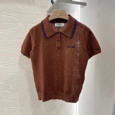 미우미우 MIUMIU 여성 니트 폴로 반팔 MU0361