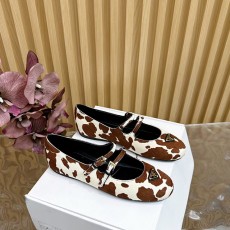 프라다 PRADA 프린트 가죽 발레리나 PR285