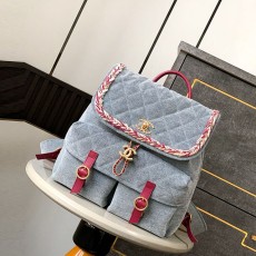 샤넬 CHANEL 데님 백팩 C2472