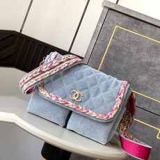 샤넬 CHANEL 데님 크로스백 C2473