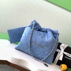 샤넬 CHANEL 미듐 데님 22백 C2477