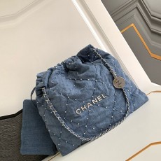 샤넬 CHANEL 24S 데님 22백 C2484